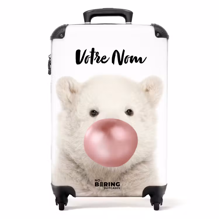 Valise avec nom - Ours bubblegum — 1