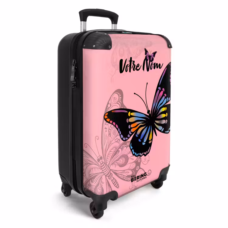 Valise avec nom - Papillon bubblegum — 2
