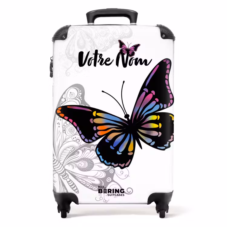 Valise avec nom - Papillon pétale — 1