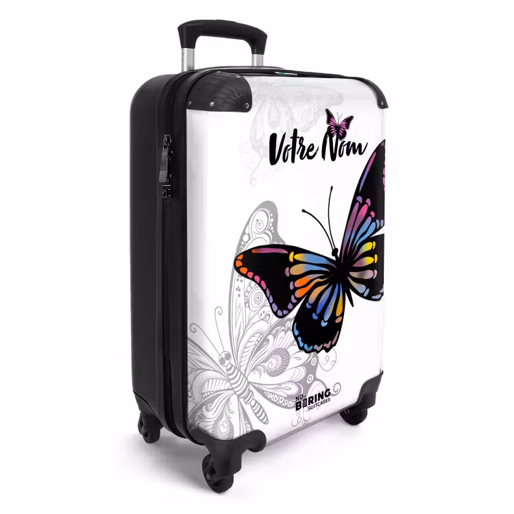 Valise avec nom - Papillon pétale — 2