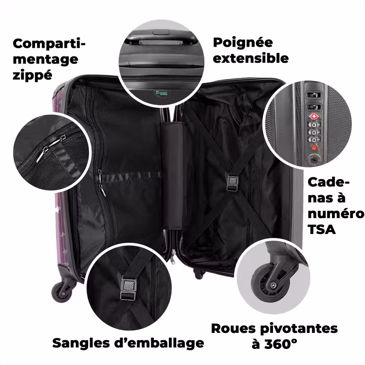 Valise avec nom - Poussière d'étoiles — 3