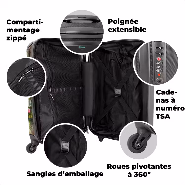 Valise avec nom - Raphaël rose — 3