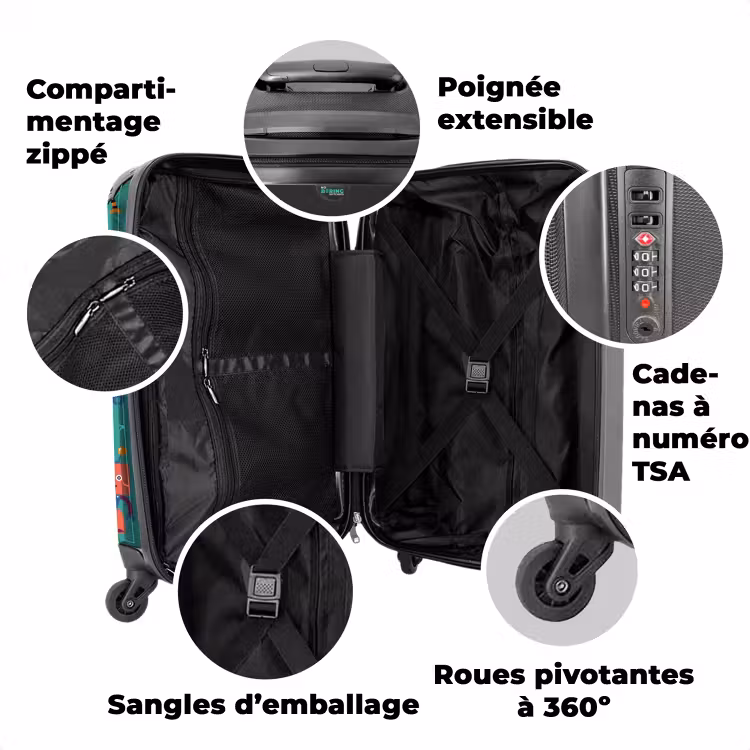 Valise avec nom - Rave robotique — 3