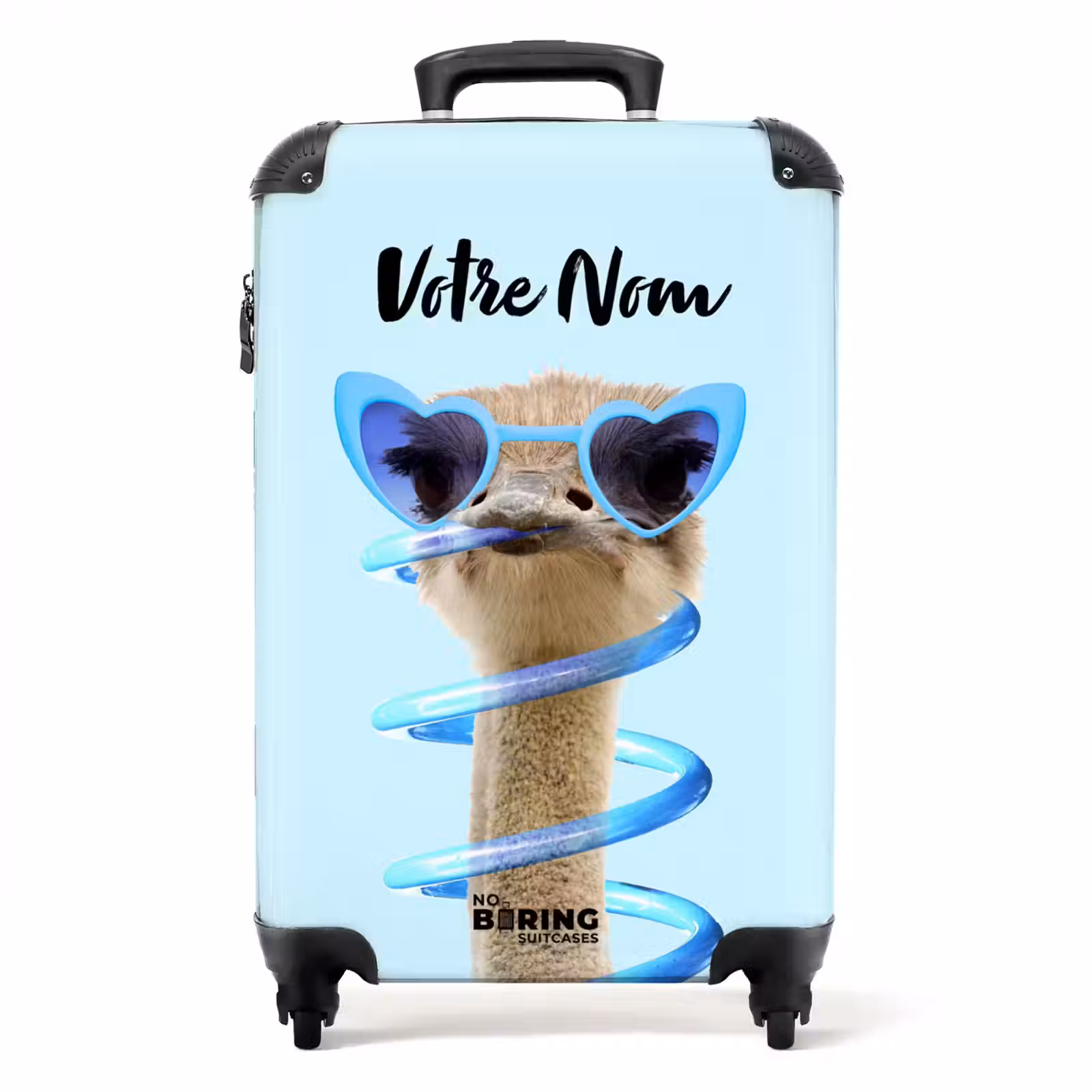 Valise avec nom - Autruche bleue Aimee — 1
