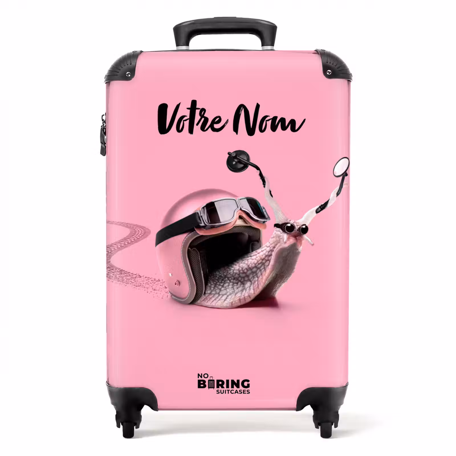 Valise avec nom - Escar-go rose — 1