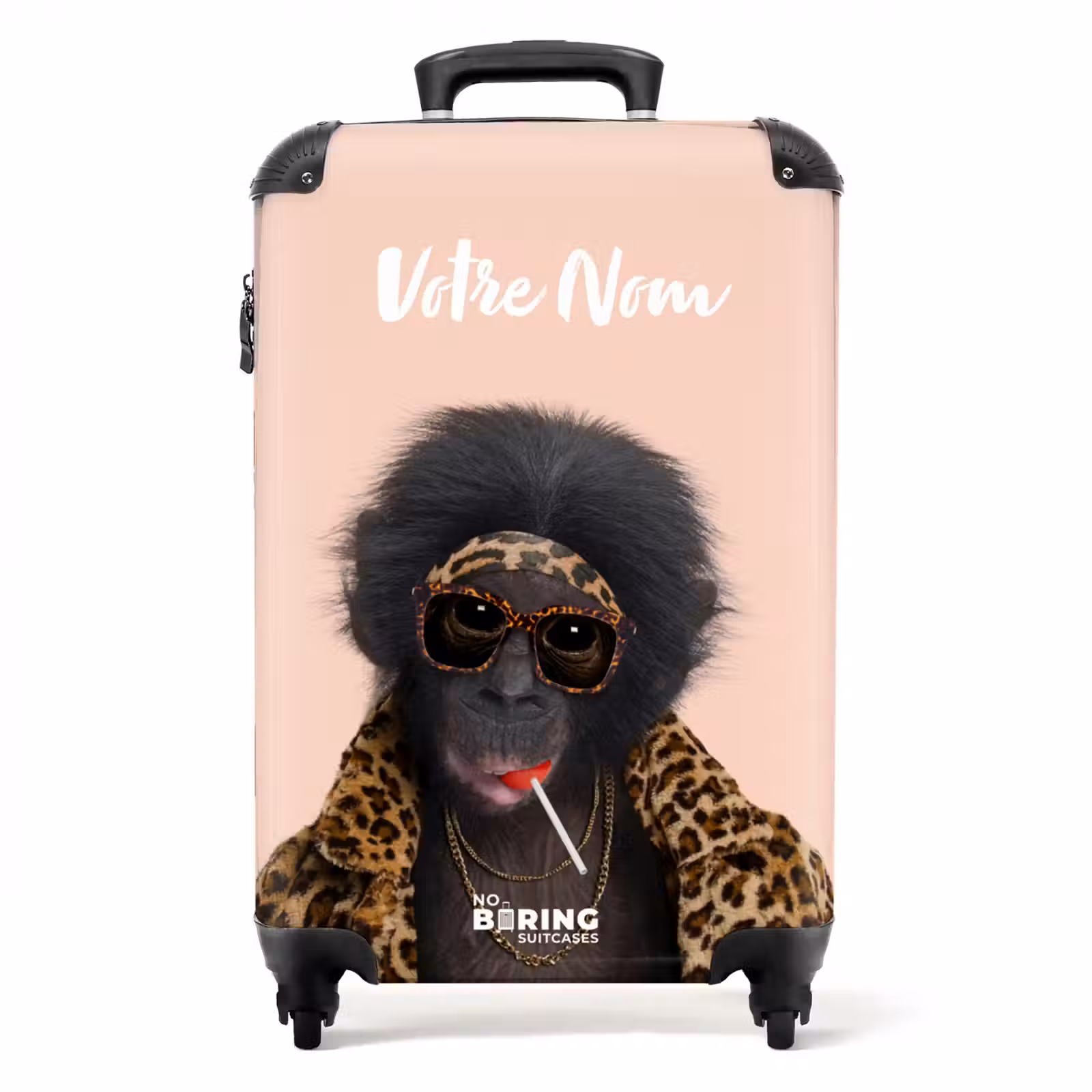 Valise avec nom - Singe avec sucette — 1