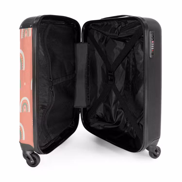 Valise avec nom - Arcs-en-ciel corail — 4