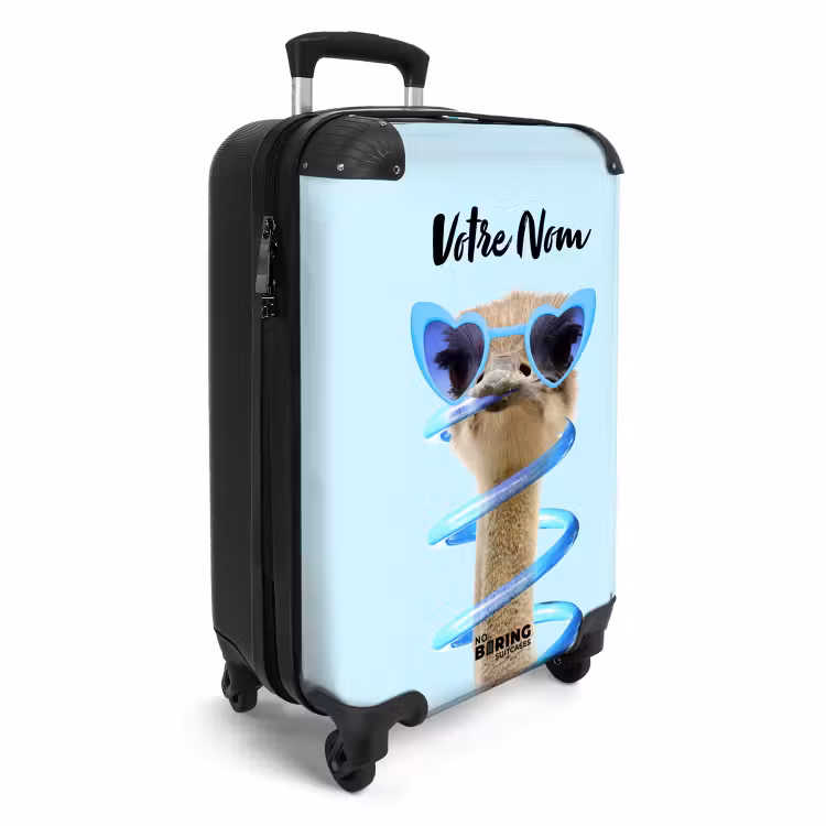 Valise avec nom - Autruche bleue Aimee — 2