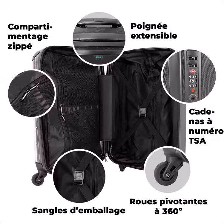 Valise avec nom - Autruche rose Antoine — 3
