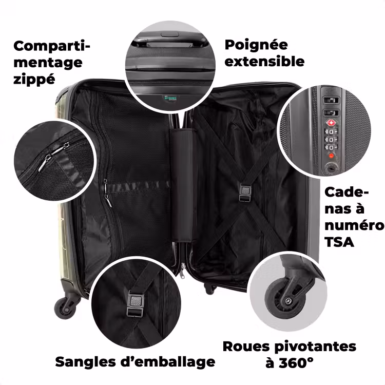 Valise avec nom - Chien lisant le journal — 2