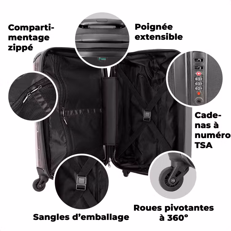 Valise avec nom - Cœurs tendres — 3