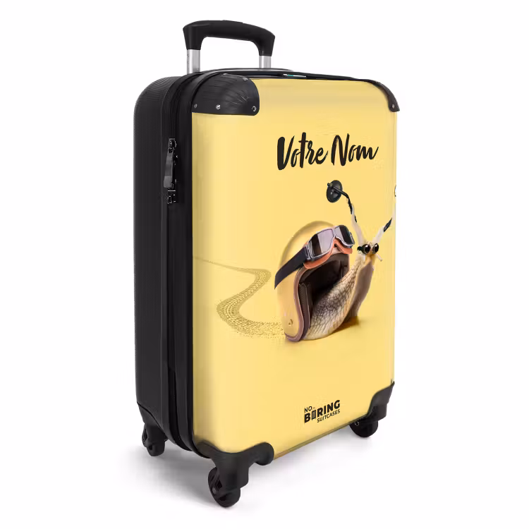 Valise avec nom - Escar-go jaune — 2