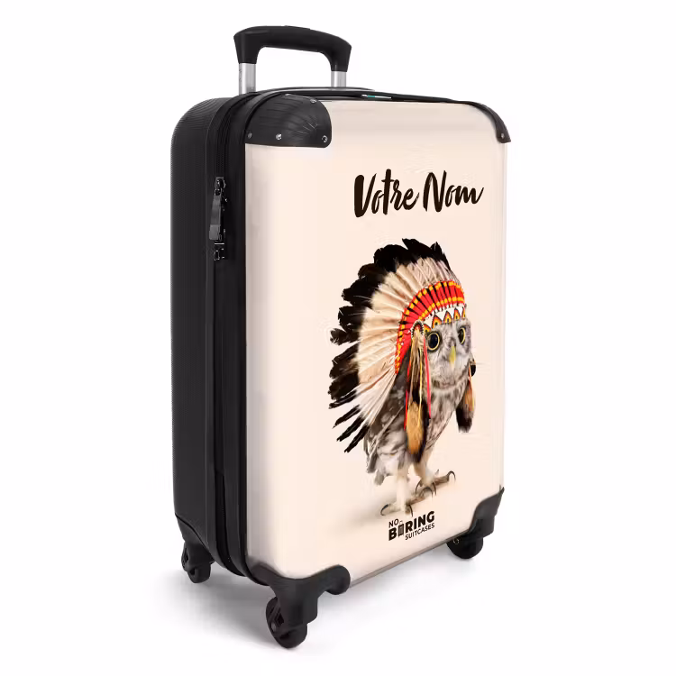 Valise avec nom - Hibou indien — 3