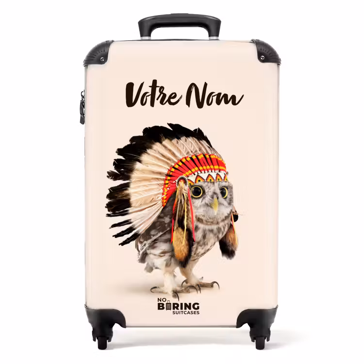 Valise avec nom - Hibou indien — 6