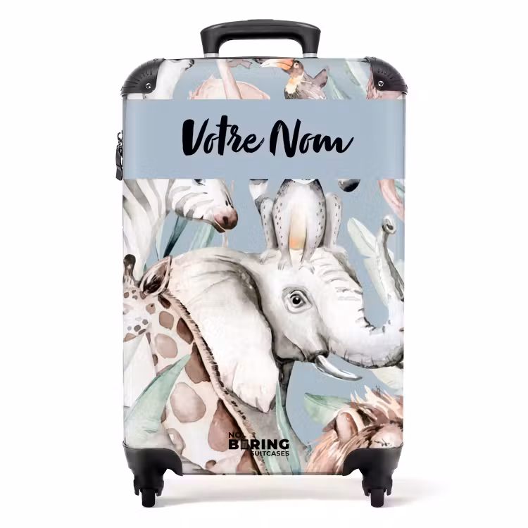 Valise avec nom - Jungle pastel — 1