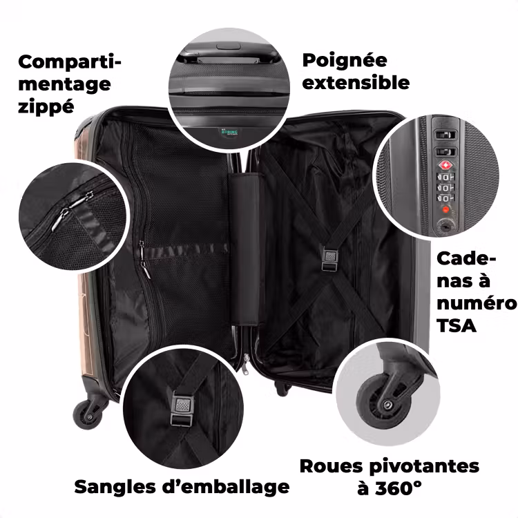 Valise avec nom - Singe avec sucette — 3