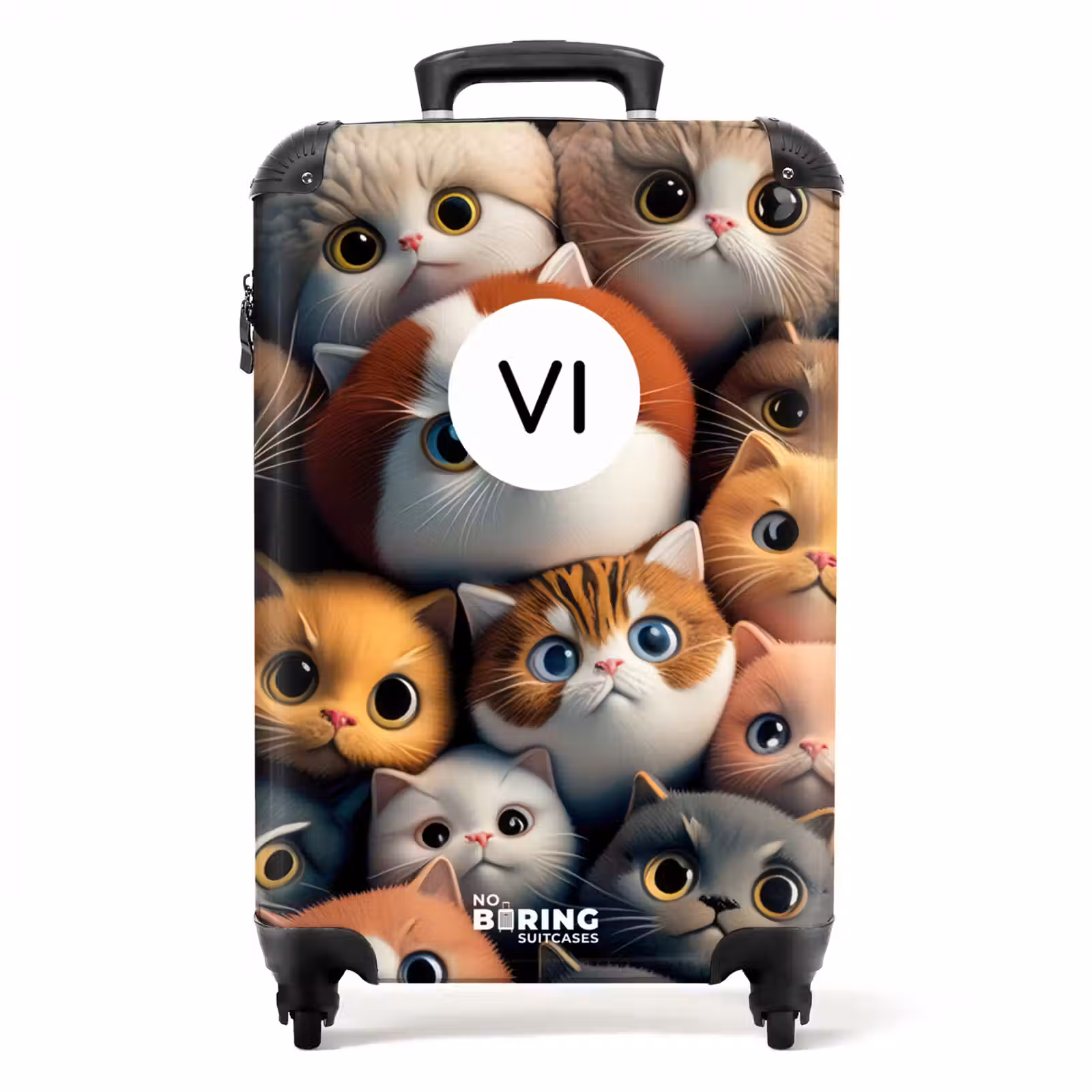 Valise avec nom - Chatons orange — 1