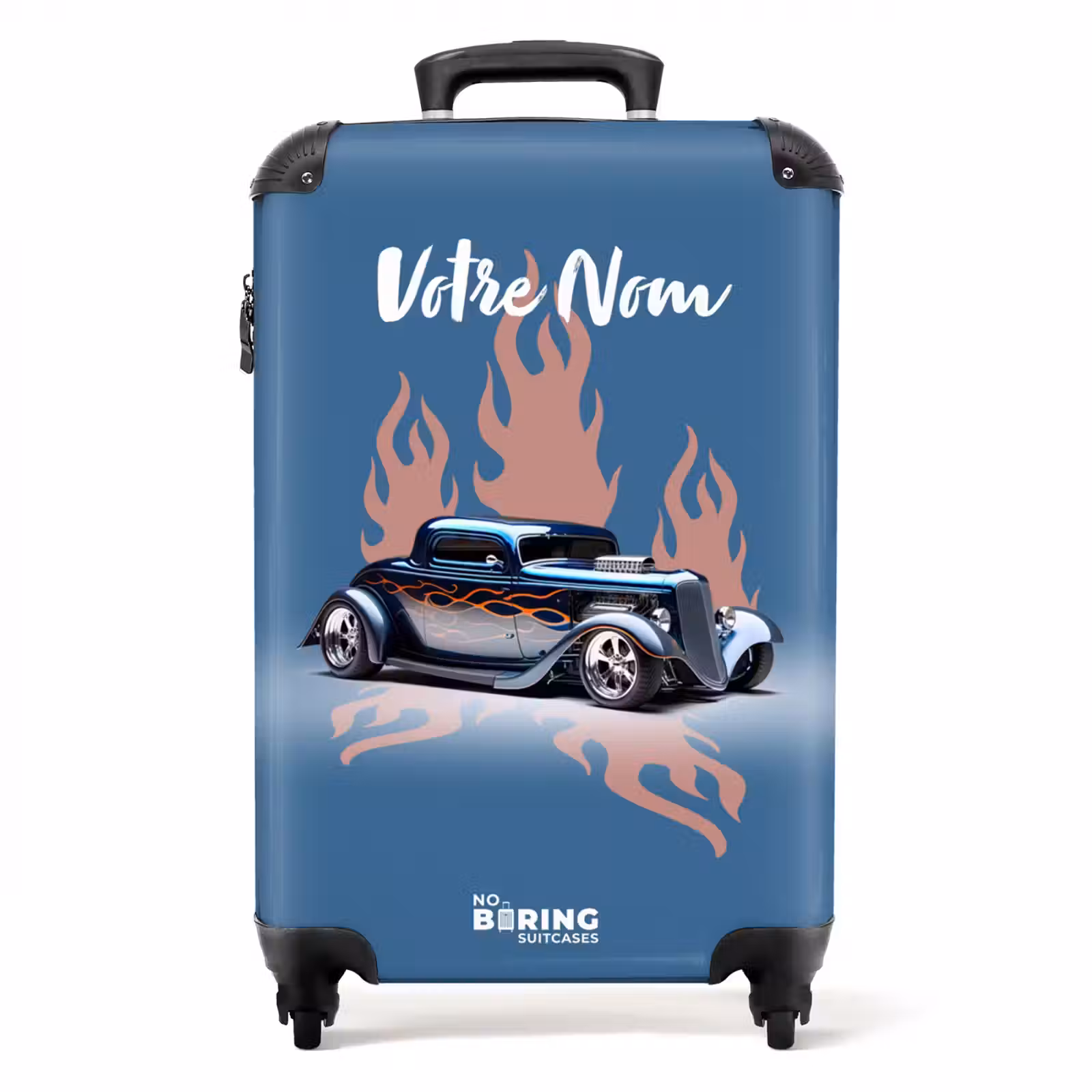 Valise avec nom - Flammes froides bleu — 1