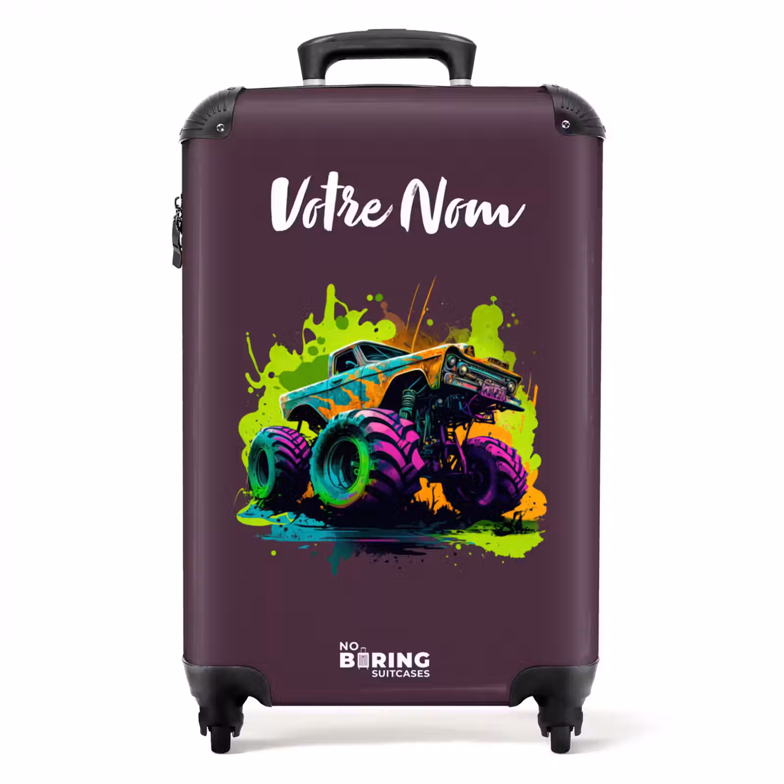 Valise avec nom - Roues néon — 1