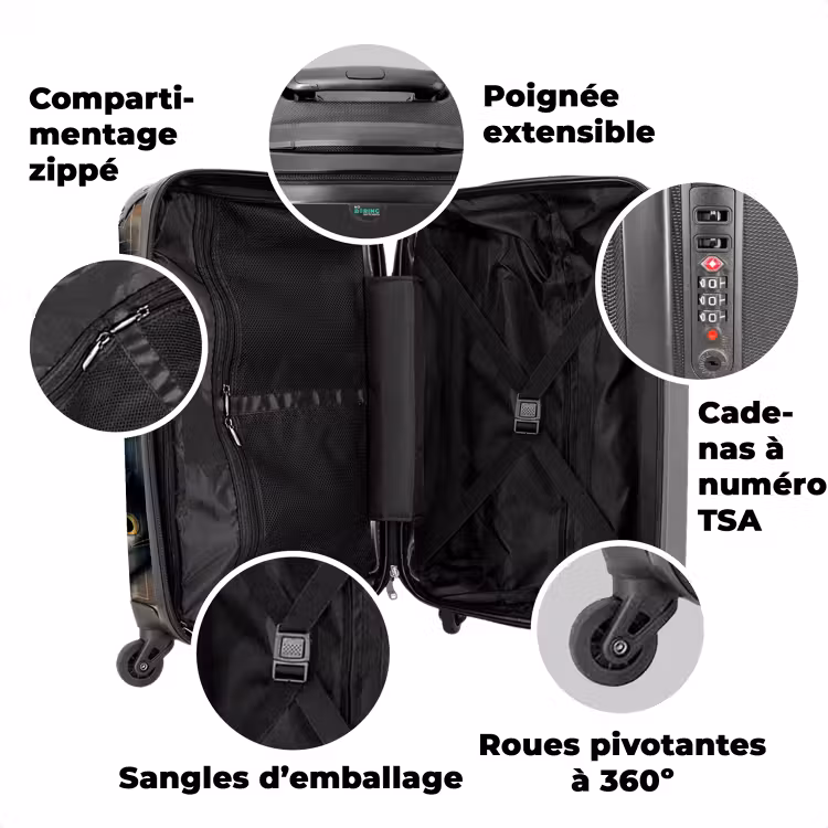 Valise avec nom - Chatons orange — 3