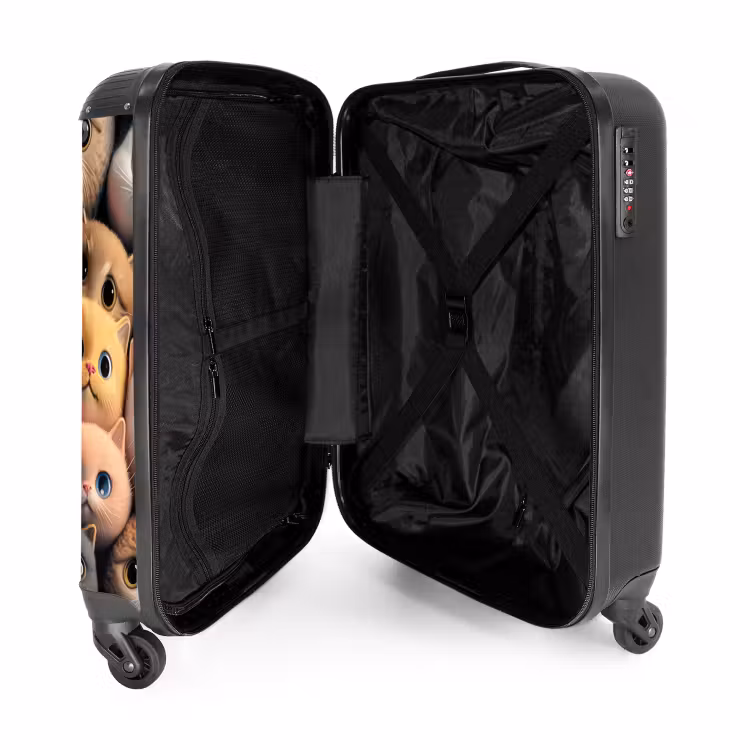 Valise avec nom - Chatons orange — 4