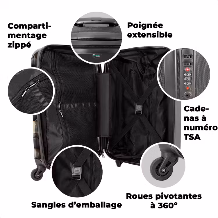 Valise avec nom - Chatons tachetés — 3