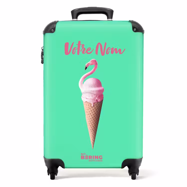 Valise avec nom - Cornet de flamant — 1