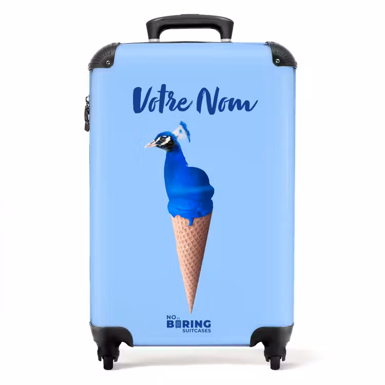 Valise avec nom - Cornet de paon — 1