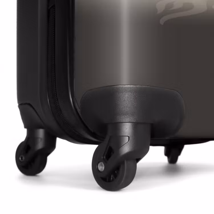 Valise avec nom - Flammes chaudes anthracite — 6