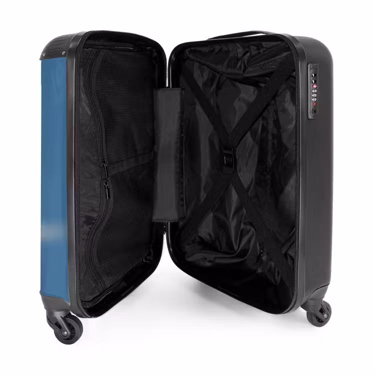 Valise avec nom - Flammes chaudes bleu — 4
