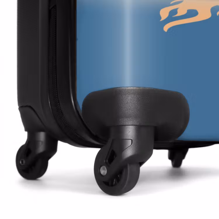 Valise avec nom - Flammes chaudes bleu — 6