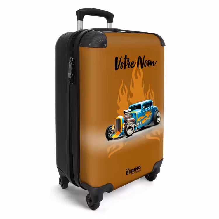 Valise avec nom - Flammes chaudes caramel — 2