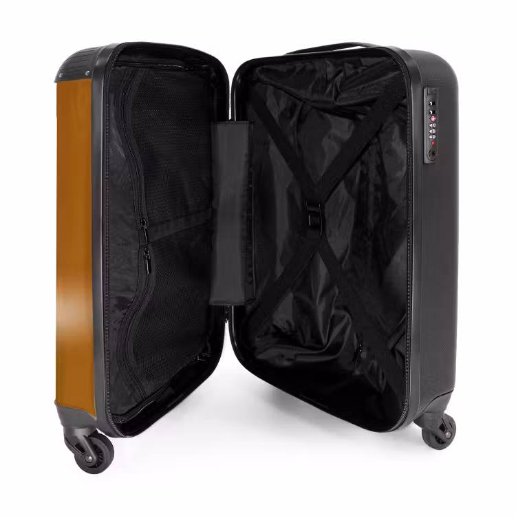 Valise avec nom - Flammes chaudes caramel — 4