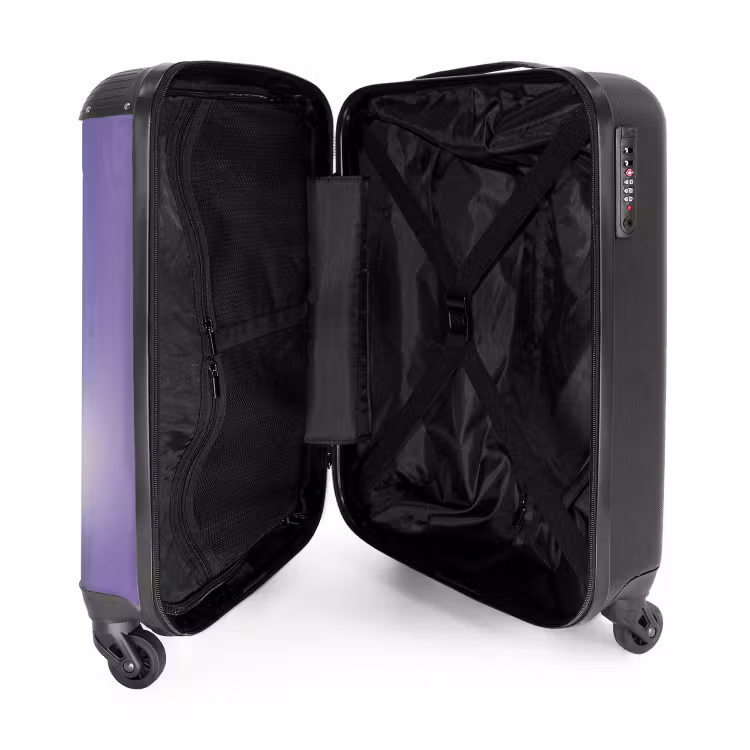 Valise avec nom - Flammes chaudes lilas — 4