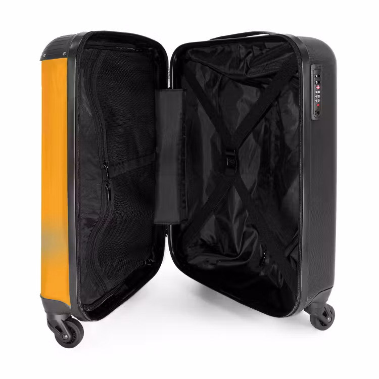 Valise avec nom - Flammes chaudes ocre — 4