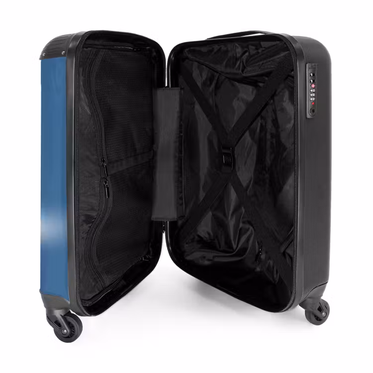 Valise avec nom - Flammes froides bleu — 4