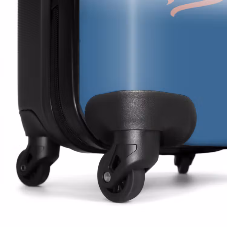 Valise avec nom - Flammes froides bleu — 6