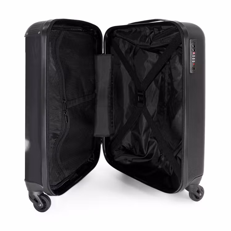Valise avec nom - Flammes froides gris — 4