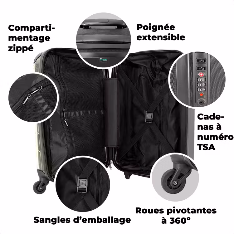 Valise avec nom - Girafe rugissante — 5