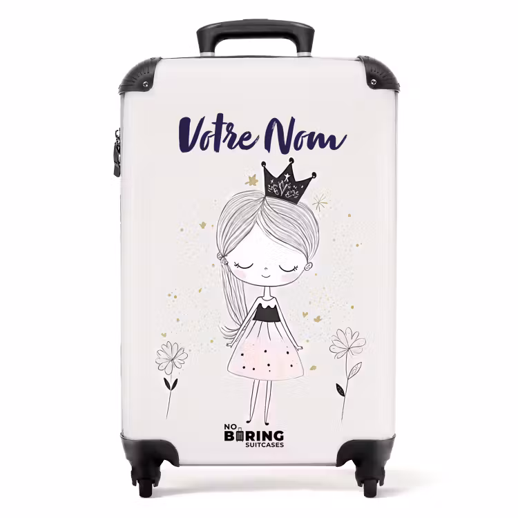 Valise avec nom - Princesse en robe noire — 1