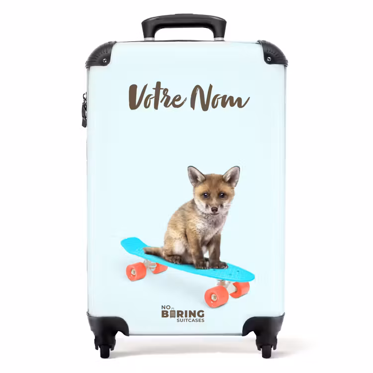 Valise avec nom - Renard roulant — 1