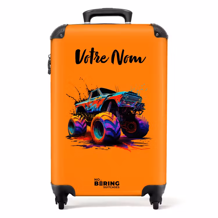 Valise avec nom - Roues arc-en-ciel — 1