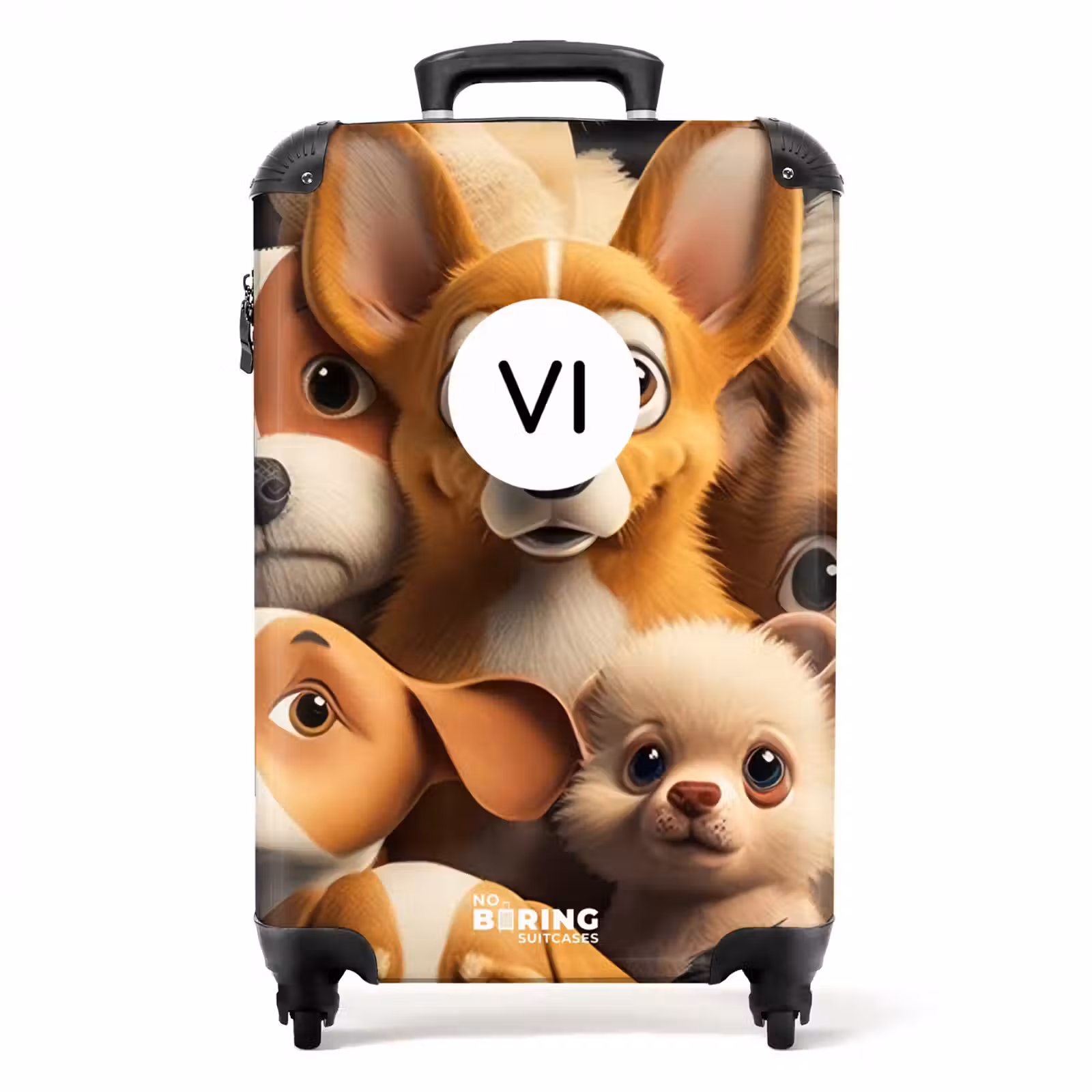 Valise avec nom - Chiots joyeux — 1