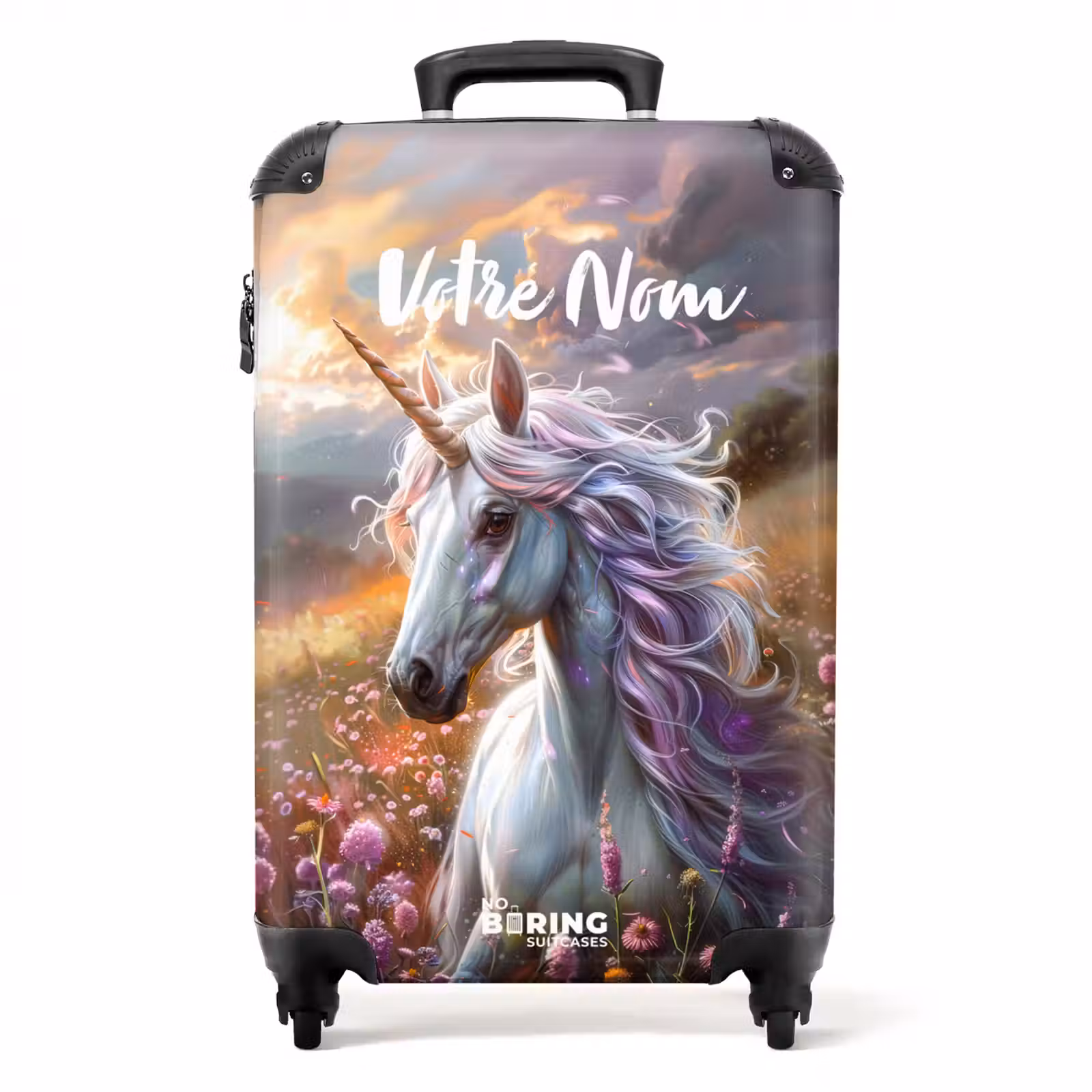 Valise avec nom - Corne de pintade pastel — 1