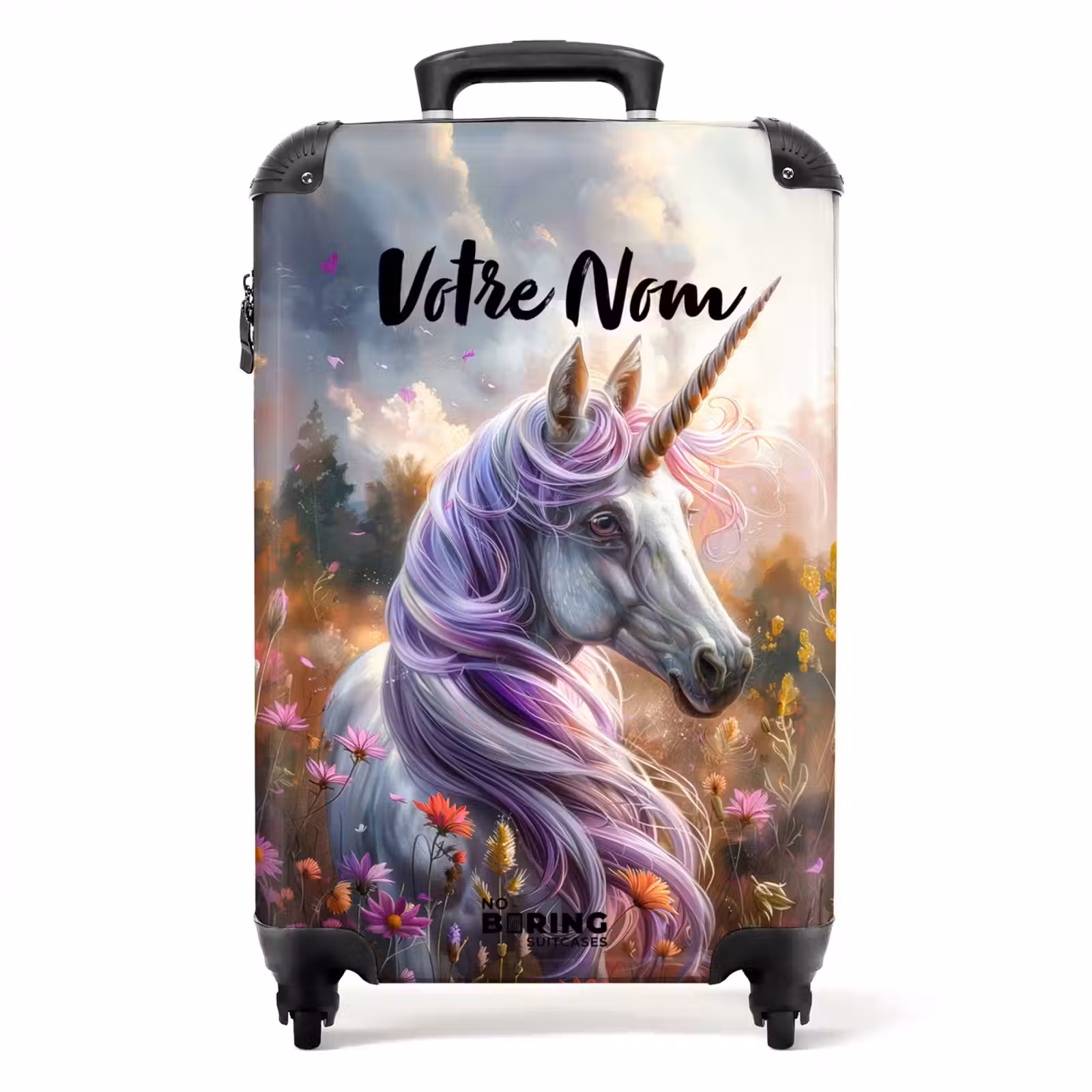 Valise avec nom - Corne de printemps lavande — 1