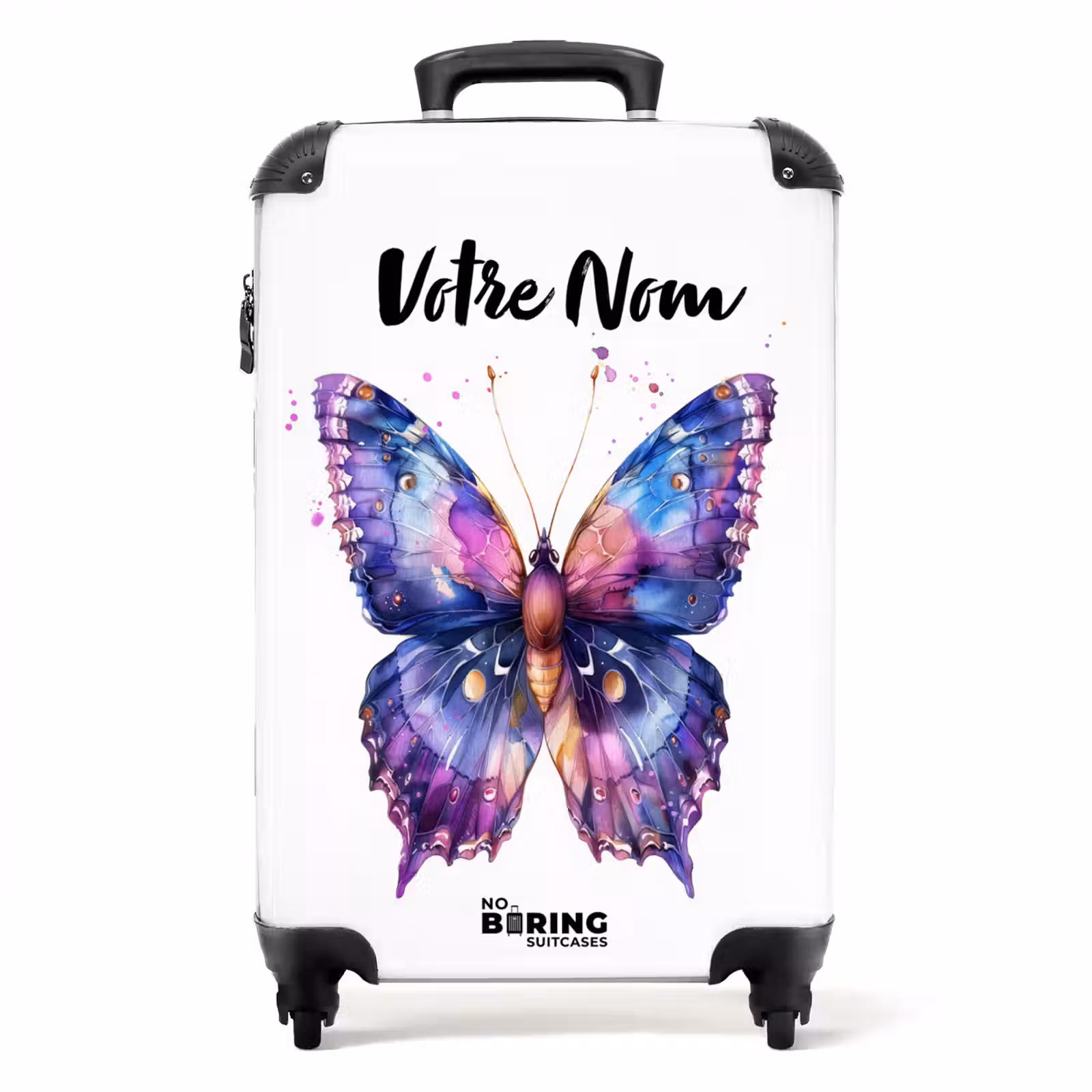 Valise avec nom - Papillon violet splendide — 1