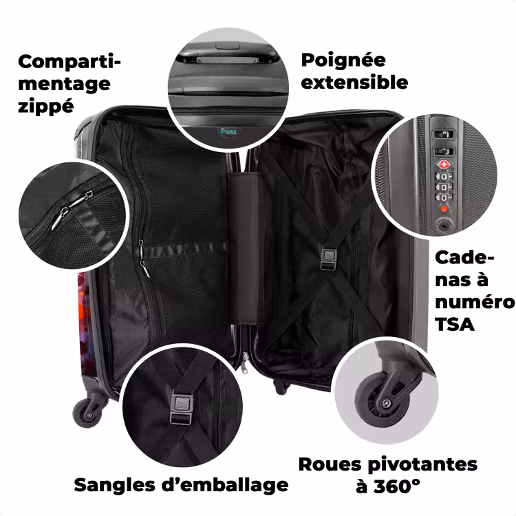 Valise avec nom - Aquarelle Ariane — 3