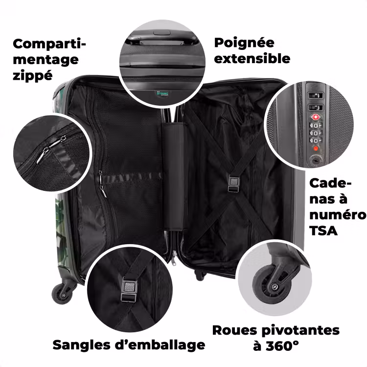 Valise avec nom - Bella forestière — 3