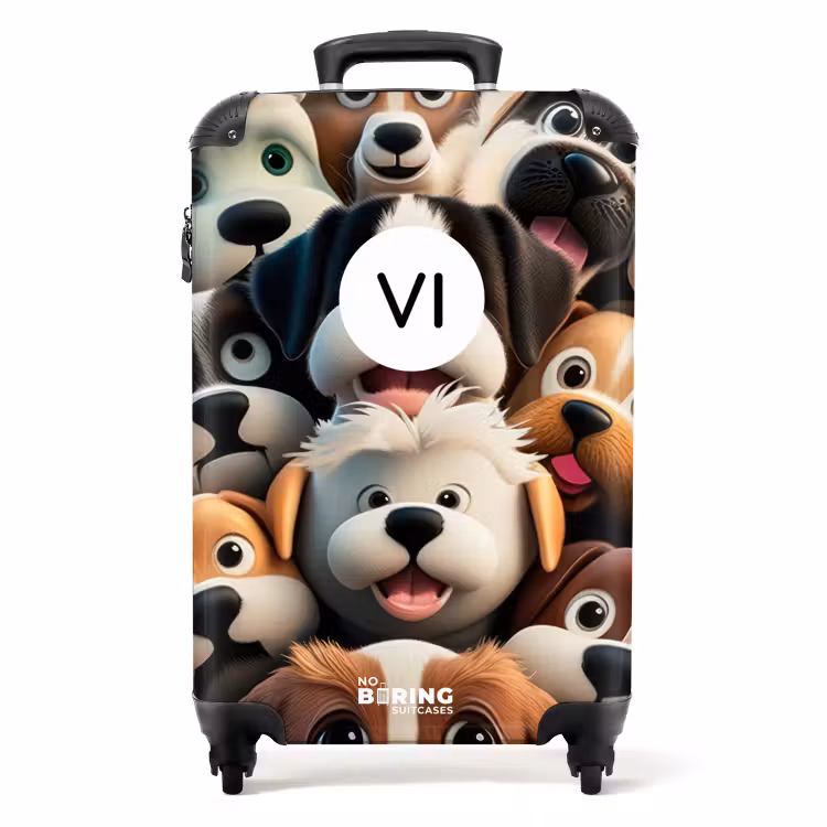 Valise avec nom - Chiots aboyants — 1