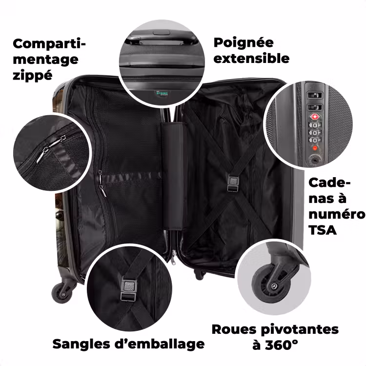 Valise avec nom - Chiots joyeux — 3